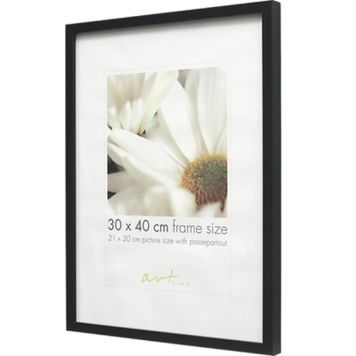 Pildiraam Leila 61 x 91,5 cm, must/valge/puit 30 x 40 cm Must