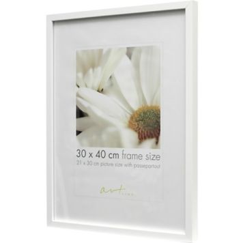 Pildiraam Leila 61 x 91,5 cm, must/valge/puit 30 x 40 cm Valge