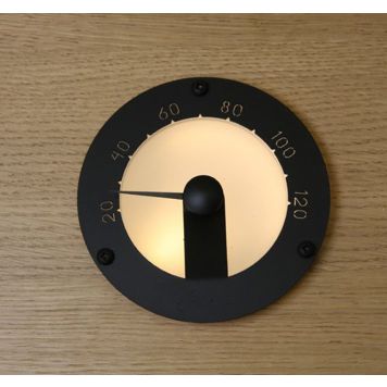 Sauna termomeeter kiudoptiline Cariitti 120 mm must