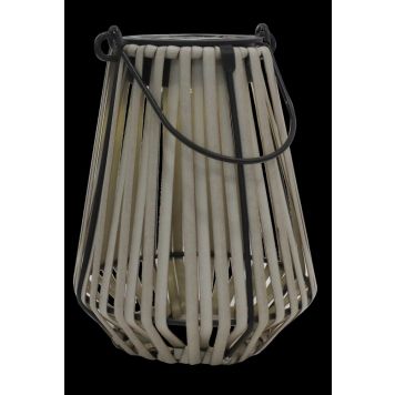 Päikesepatareiga LED-valgusti Ripplatern pruunikasvalge