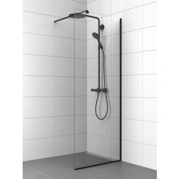 Dušisein fikseeritud Nordium 199,5 cm must 80 cm