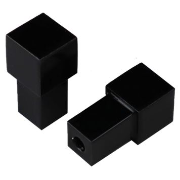 Plaadiliistu nurk Dione nelikant must 8 mm