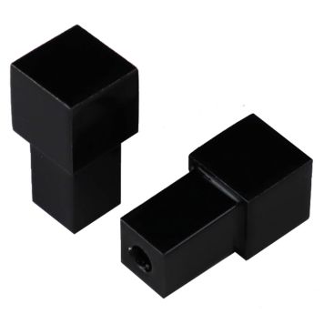 Plaadiliistu nurk Dione nelikant värvitud must 10 mm