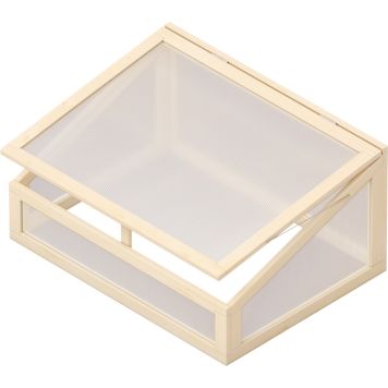 Minikasvuhoone istutuskastile 80 x 60 x 42 cm, naturaalne