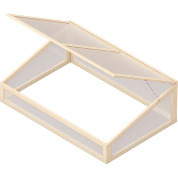 Minikasvuhoone istutuskastile 120 x 80 x 42 cm, naturaalne