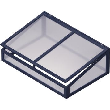 Minikasvuhoone istutuskastile 120 x 80 x 42 cm, must