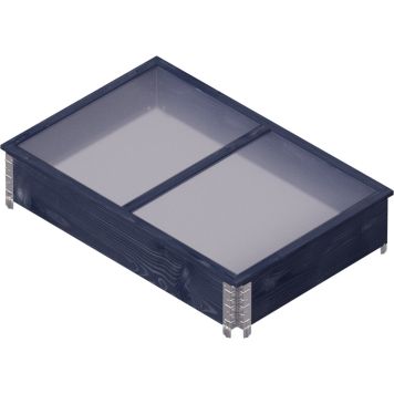 Kaas istutuskastile 120 x 80 cm, must