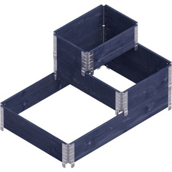 Istutuskastide komplekt 3 tk 120 x 80,80 x 60,60 x 40 cm, must