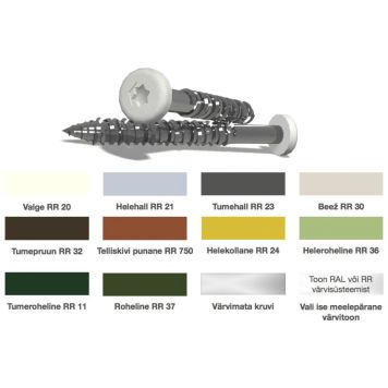 Puidukruvid Tempsi RR20 valge 35 x 40 mm