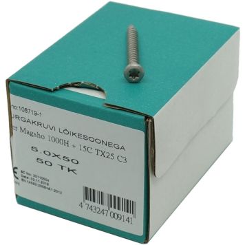 Rennikonksu nurgakruvi Toode 5 x 50 mm 50 tk