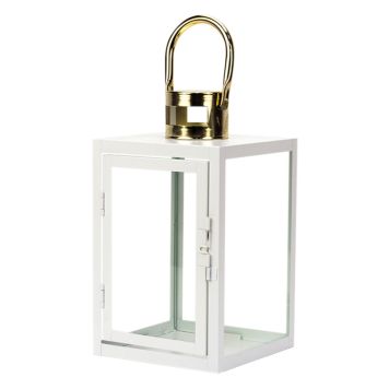 Latern Demi 28 x 16 x 16 cm, valge