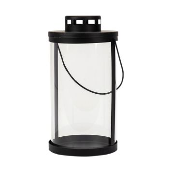 Latern Della 16 x 31 cm, must