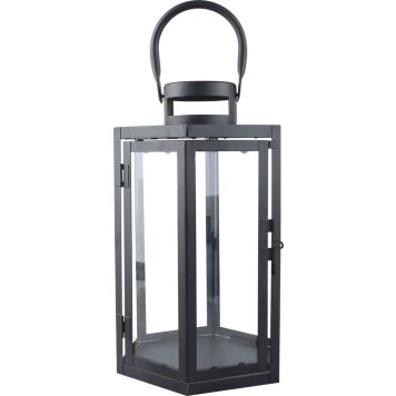 Latern Erika Hexagon 32 x 19,5 x 17 cm, must