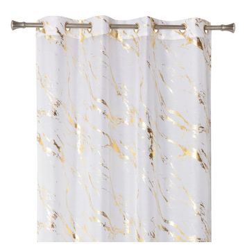 Kardin Storm 140 x 260 cm, valge/kuldne