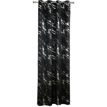 Kardin Storm 140 x 260 cm, must/hõbedane