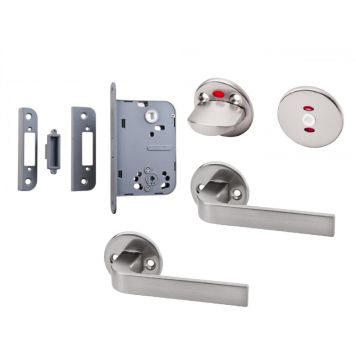 Magnetluku komplekt WC-uksele Valnes roostevaba toon