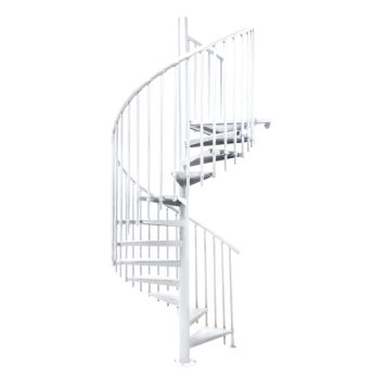 Keerdtrepp Atrium Heavy Metal valge