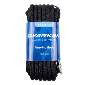 Kinnitusköis Qvarken Dockline karabiiniga must 14 mm x 12 m