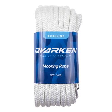 Kinnitusköis Qvarken Dockline karabiiniga valge 12 mm x 12 m