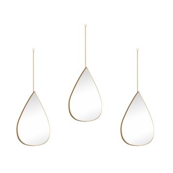 Peeglikomplekt Trio Milena 19 x 28 cm, kuldne