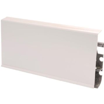 Põrandaliist PVC High Gloss White 22 x 75 x 2500 mm