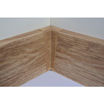 Põrandaliistu sisenurk PVC Liguria Oak 22 x 75 mm