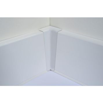 Põrandaliistu sisenurk PVC High Gloss White 22 x 75 mm