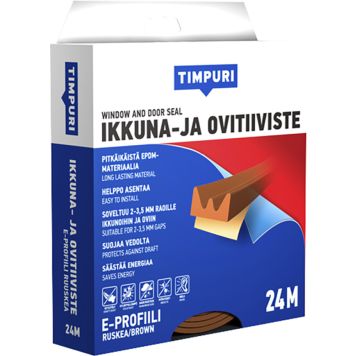 Akna- ja uksetihend Timpuri E-profiil, pruun