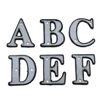 Tähevalik ABCDEF valik 7 cm, valge/must