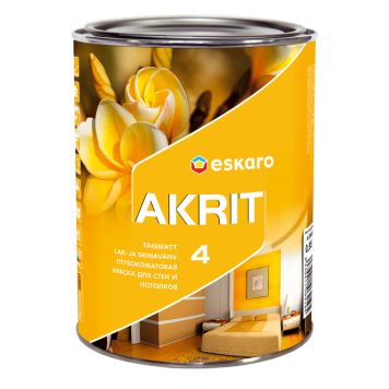 Lae- ja seinavärv Akrit 4 A valge 0,95 l