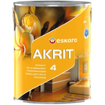 Lae- ja seinavärv Eskaro Akrit 4 A valge 2,85 l
