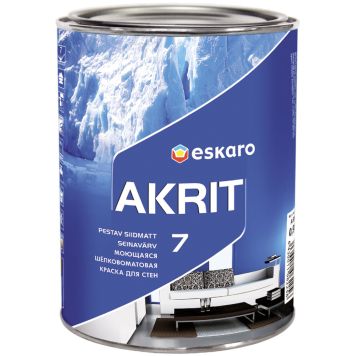 Seinavärv Eskaro Akrit 7 A valge 0,95 l