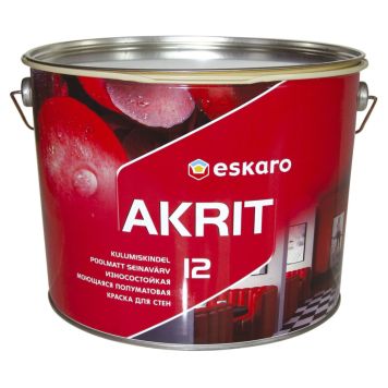 Seinavärv Eskaro Akrit 12 A valge 9,5 l