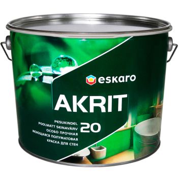Seinavärv Eskaro Akrit 20 A valge 9,5 l