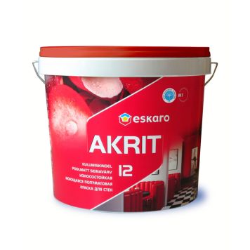 Seinavärv Eskaro Akrit 12 A valge 4,75 l