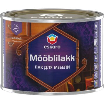 Mööblilakk Eskaro 15 poolmatt 0,45 l