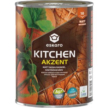 Sisetöödevärv Eskaro Kitchen Akzent A valge 0,9 l