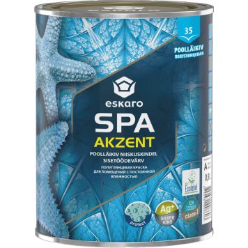 Sisetöödevärv Eskaro SPA Akzent A valge 0,9 l