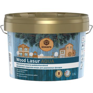 Dekoratiivne puidukaitsevahend Eskaro Wood Lasur Aqua palisander  2,5 l