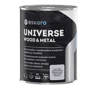 Universaalvärv Eskaro Universe Wood & Metal 0,9 l helehall