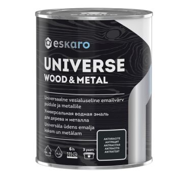 Universaalvärv Eskaro Universe Wood & Metal 0,9 l antratsiit