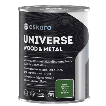 Universaalvärv Eskaro Universe Wood & Metal 0,9 l roheline