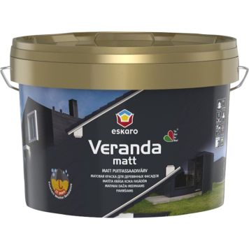 Puitfassaadivärv Eskaro Veranda matt A valge 9 l