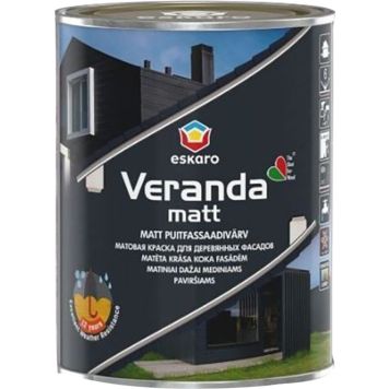 Puitfassaadivärv Eskaro Veranda matt TR ainult toonimiseks 0,9 l
