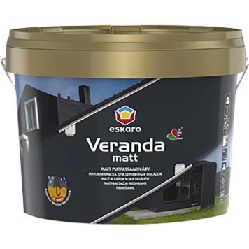 Puitfassaadivärv Eskaro Veranda matt TR ainult toonimiseks 9 l