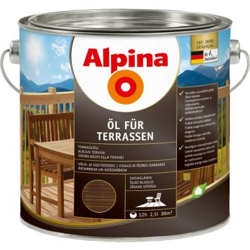 Terrassiõl Alpina Öl Für Terrassen, tume 2,5 l