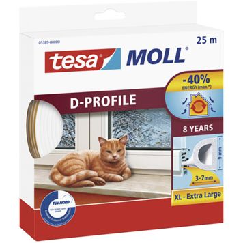 Kummitihend tesa® Moll D-profile 25 m valge