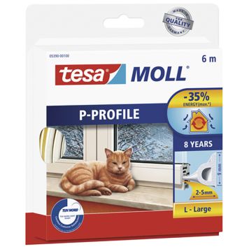 Kummitihend tesa® Moll P-Profile 6 m valge