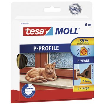 Kummitihend tesa® Moll P-Profile 6 m pruun