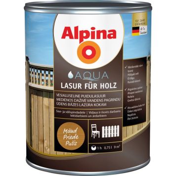 Puidulasuur Alpina Aqua Lasur Für Holz 0,75 l mänd